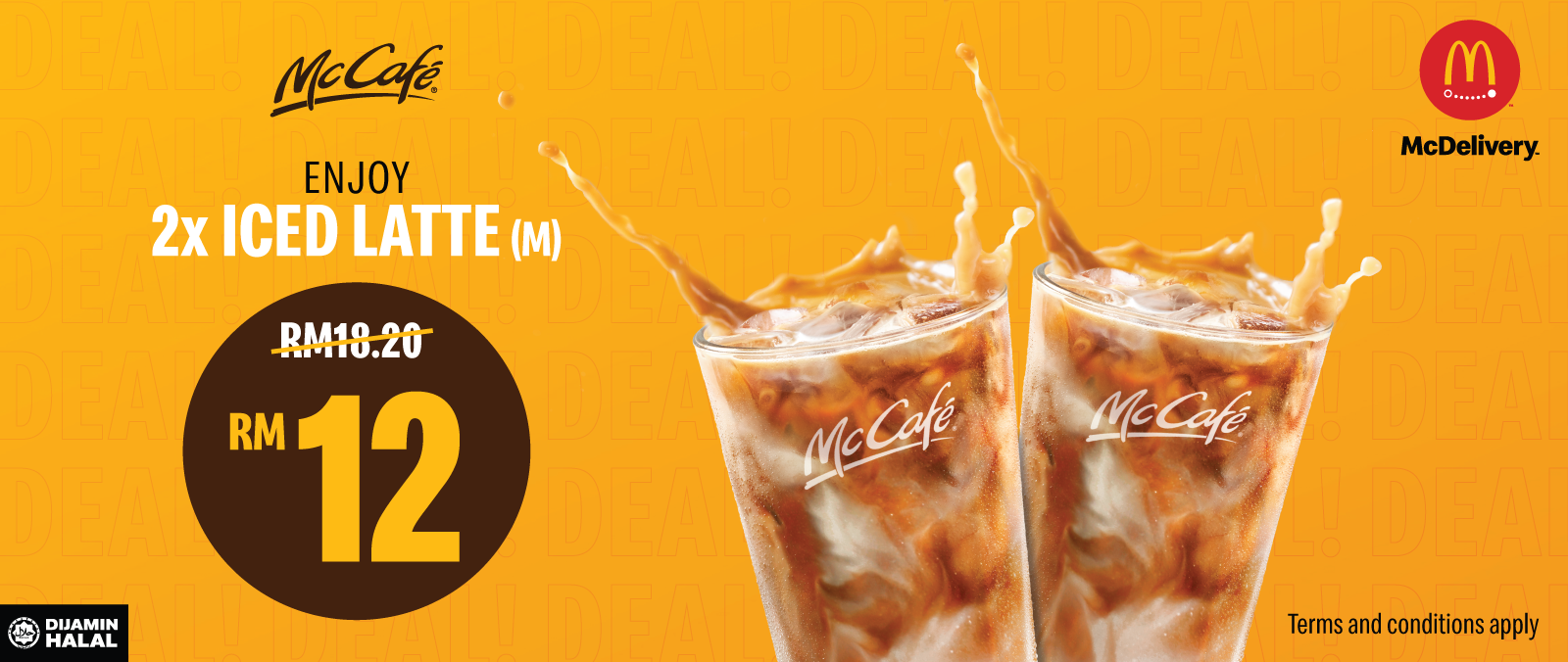 Promotion Mcd : Enjoy 2x iced Latte (M) only RM12.